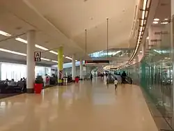Interior of Terminal A West (airside)