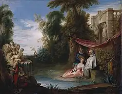 Comedians by a Fountain, ca. 1735, Royal Collection