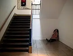 Rati by Phoebe Man (2001) Inspired by the body presentation of people in the chatroom, Man questioned "are women just pieces of meat?". In order to answer the question, she created a walking vagina, Rati. Audience could see Rati 's daily life in the video and tried to explore the question.[36]