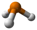 Ball-and-stick model of phosphine