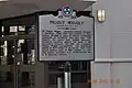 Historical marker near the site of the first Piggly Wiggly store in Memphis, Tennessee, reverse side