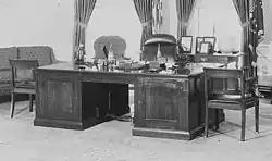 The Theodore Roosevelt desk in the Truman Oval Office
