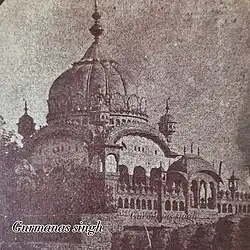 Photograph of the Samadhi of Maharaja Ranjit Singh in Lahore, Sikh Empire, by John McCosh, 1849