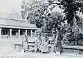 Court ladies in front of courtyard of Hall of Phụng Tiên.