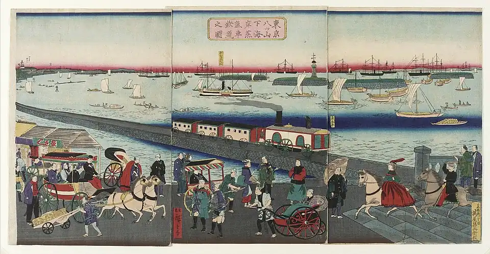 Steam Engine Railway in Yatsuyama, 1860s