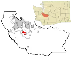 Location of Frederickson, Washington