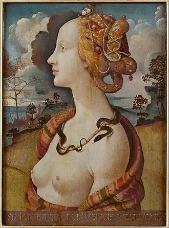 Portrait of Simonetta Vespucci (c.&nbsp;1480) by Piero di Cosimo