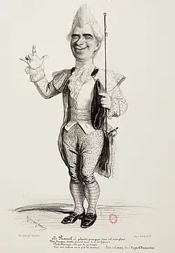 young white man in 18th century costume, with exaggeratedly large powdered wig