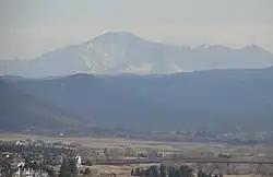 View of Pikes Peak from Rock Park in Castle Rock