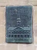 Plaque commemorating the old town house which was demolished to make way for the Caird Hall