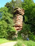 Mushroom rock formation in the "Kollesleuker Schweiz" (Kollesleuken's Switzerland)
