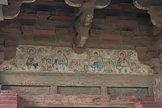 Buddhist decorations of Ten-Thousand Buddha Hall of Zhenguo Temple, Five Dynasties period.