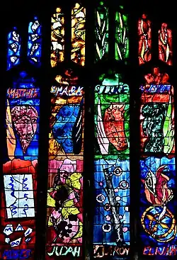 North aisle, west window (John Piper, 1961)