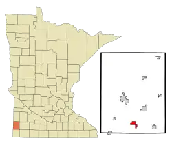 Location of Trosky, Minnesota