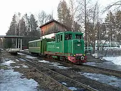 Locomotive TU4-2620 with passenger train