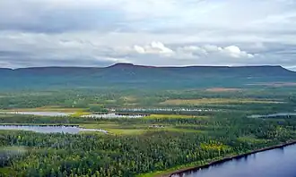View of the Lower Tunguska River on the Central Siberian Plateau