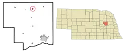 Location of Humphrey, Nebraska