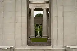 View through the centre of the memorial