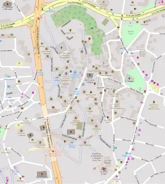 Map of Plovdiv old town