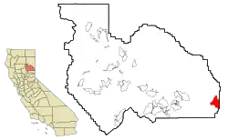 Location in Plumas County and the state of California