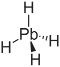 Skeletal formula of plumbane