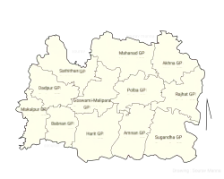 Polba-Dadpur CD block map showing GP areas