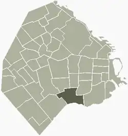 Location of Nueva Pompeya within Buenos Aires