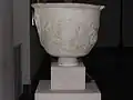 A classical marble krater decorated with cranes and snakes[43]
