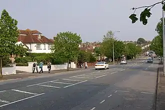 Pontypridd Road. The estate is off to the left.