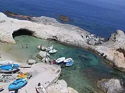 View of Cala Fonte harbour in Le Forna area
