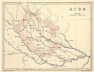 Oudh annexed in 1856.