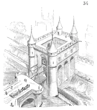 The 14th-century Porte Saint-Denis, as reconstructed by Eugène Viollet-le-Duc in the 19th century