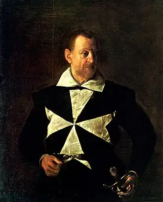 Caravaggio Portrait of Fra Antonio Martelli. 118 × 95&nbsp;cm.