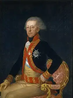 Portrait of Antonio Ricardos was painted by Francisco Goya.