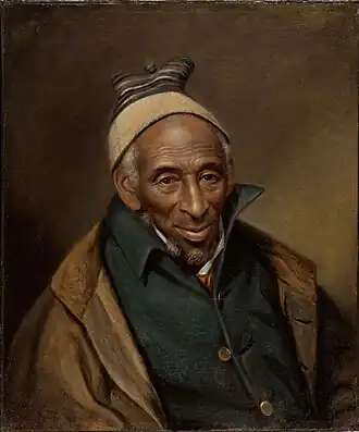 Portrait of Yarrow Mamout (Muhammad Yaro), 1819. Charles Willson Peale