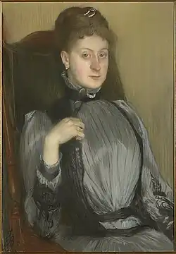 Portrait of a Woman (1890), Pastel on prepared canvas, 32 11/16 x 23 1/16 in. (83 x 58.5 cm), Clark Art Institute