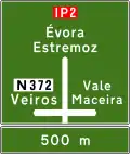 Directions at the intersection (with various distances)