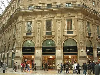 Prada shop at Galleria Vittorio Emanuele II in Milan