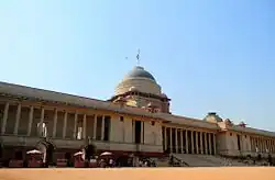 Rashtrapati Bhavan, the official residence of the president, located in New Delhi