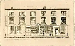 etching a the artist's family business premises