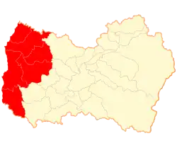 Location of Cardenal Caro Province in the Libertador General Bernardo O'Higgins Region
