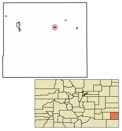 Location with Prowers County and Colorado