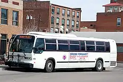 Pueblo Transit 106, in Pueblo, Colorado. The first production bus manufactured by MTS.