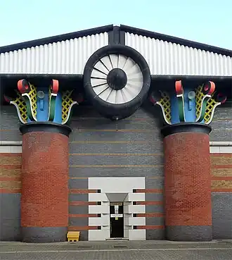 Isle of Dogs Pumping Station, London, John Outram, 1988[130]