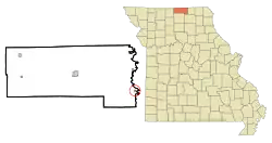 Location of Worthington, Missouri