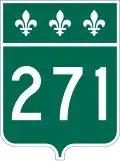 Route 271 marker