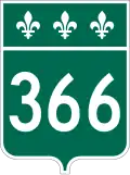 Route 366 marker