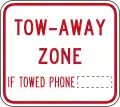 (R5-Q01) Tow-Away Zone (used in Queensland)