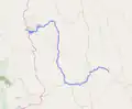 Course of the Agrio River