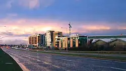 Commercial buildings in Sandyford east of the R133 road